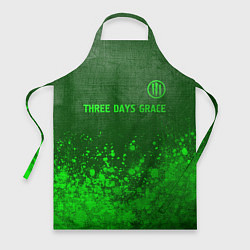 Фартук кулинарный Three Days Grace - green gradient посередине, цвет: 3D-принт