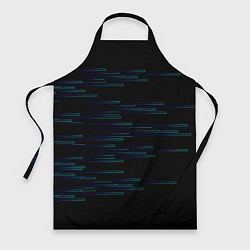 Фартук кулинарный Color blue black strip, цвет: 3D-принт