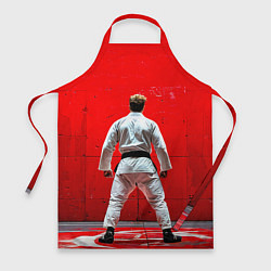 Фартук Боец джиу-джитсу на красном