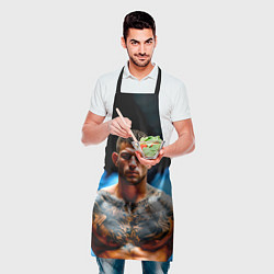 Фартук кулинарный Дастин Порье в дыму, цвет: 3D-принт — фото 2