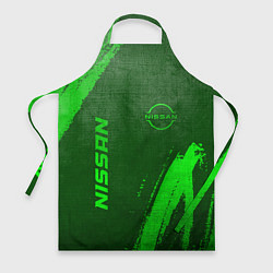 Фартук кулинарный Nissan - green gradient вертикально, цвет: 3D-принт