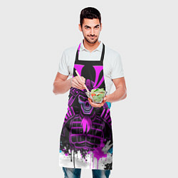 Фартук кулинарный Скелет самурая, цвет: 3D-принт — фото 2