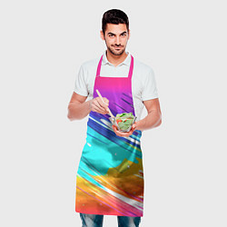 Фартук кулинарный Радужные брызги краски текстура, цвет: 3D-принт — фото 2