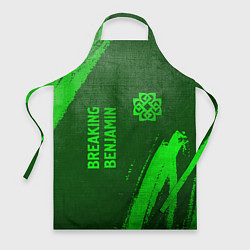 Фартук кулинарный Breaking Benjamin - green gradient вертикально, цвет: 3D-принт