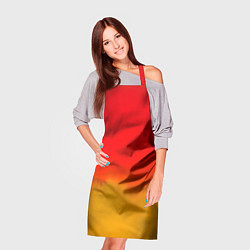 Фартук кулинарный Абстракция с красным и желтым, цвет: 3D-принт — фото 2