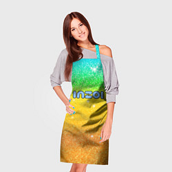 Фартук кулинарный Inzoi зелено-желтый фон, цвет: 3D-принт — фото 2