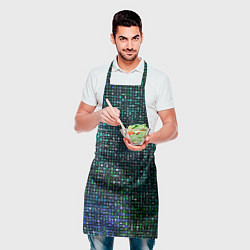 Фартук кулинарный Тёмный синий абстрактный мелкий паттерн, цвет: 3D-принт — фото 2