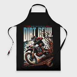 Фартук кулинарный Motocross - dirt devil, цвет: 3D-принт