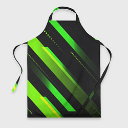 Фартук кулинарный Color black green, цвет: 3D-принт