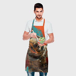 Фартук кулинарный Скелет в скафандре - космос, цвет: 3D-принт — фото 2