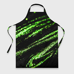 Фартук Зеленые блестки на черном