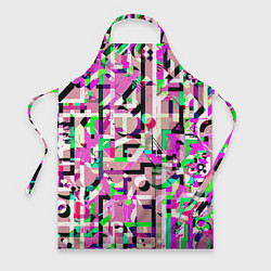 Фартук кулинарный Объемная абстракция розовый, цвет: 3D-принт