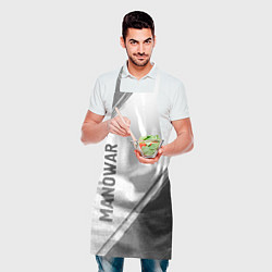 Фартук кулинарный Manowar - white gradient вертикально, цвет: 3D-принт — фото 2
