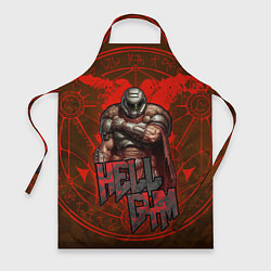 Фартук кулинарный Doom dark ages gym, цвет: 3D-принт