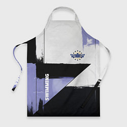 Фартук кулинарный Плавание спортивное, цвет: 3D-принт