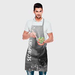 Фартук кулинарный Scorpions - grey gradient вертикально, цвет: 3D-принт — фото 2