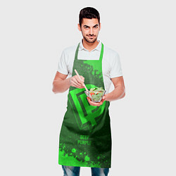 Фартук кулинарный Deep Purple - green gradient, цвет: 3D-принт — фото 2