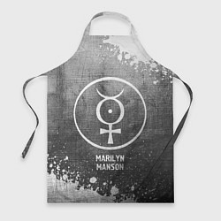 Фартук кулинарный Marilyn Manson - grey gradient, цвет: 3D-принт