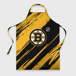Фартук кулинарный Бостон Брюинз - брызги краски, цвет: 3D-принт