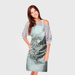 Фартук кулинарный Astro логотип группы с розами и листьями, цвет: 3D-принт — фото 2