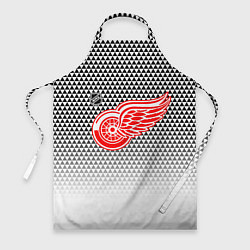 Фартук кулинарный Детройт Ред Уингз - геометрический градиент, цвет: 3D-принт
