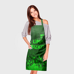 Фартук кулинарный Limp Bizkit - green gradient посередине, цвет: 3D-принт — фото 2