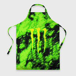 Фартук кулинарный Monster energy кислотное лого, цвет: 3D-принт