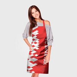 Фартук кулинарный ФК Спартак Москва текстура, цвет: 3D-принт — фото 2