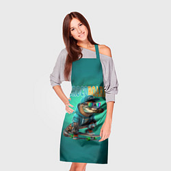 Фартук кулинарный Croco cub is a cool skateboarder, цвет: 3D-принт — фото 2
