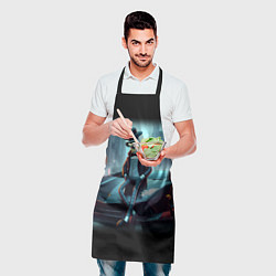 Фартук кулинарный Бендер счастливый владелец Ламборджини, цвет: 3D-принт — фото 2