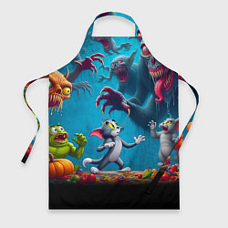 Фартук кулинарный Кошмарный сон Тома - нейроарт фантазия, цвет: 3D-принт
