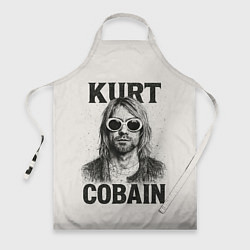 Фартук кулинарный Kurt Cobain - grunge-art, цвет: 3D-принт