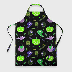 Фартук кулинарный Halloween black pumpkin pattern, цвет: 3D-принт