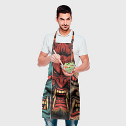 Фартук кулинарный Demons Oni - neuroart, цвет: 3D-принт — фото 2