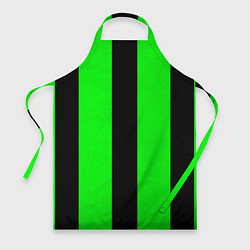 Фартук Color green black line