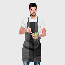 Фартук кулинарный Color black grey line, цвет: 3D-принт — фото 2