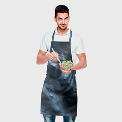 Фартук кулинарный Синий камуфляж с каплями, цвет: 3D-принт — фото 2
