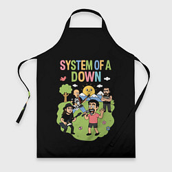 Фартук System of a Down мультяшный