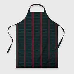 Фартук Color dark cage red stripes