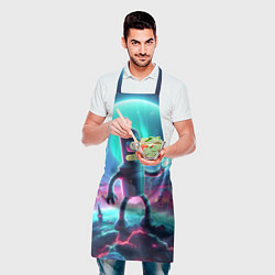 Фартук кулинарный Робот-сгибальщик Бендер пропускает через себя молн, цвет: 3D-принт — фото 2