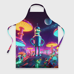 Фартук кулинарный Ночёвка Бендера на планете светящихся гигантских г, цвет: 3D-принт