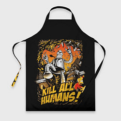 Фартук кулинарный Футурама - гигантский Бендер, цвет: 3D-принт