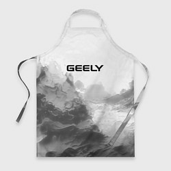 Фартук Geely на сером абстрактном фоне