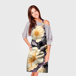 Фартук кулинарный Крупные жёлтые цветы, цвет: 3D-принт — фото 2