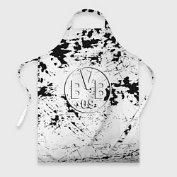 Фартук кулинарный Borussia черно белые краски, цвет: 3D-принт