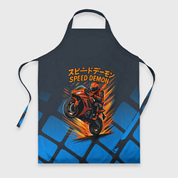 Фартук кулинарный Speed demon байкер, цвет: 3D-принт