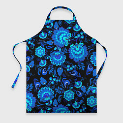 Фартук кулинарный Традиционный русский гжельский узор, цвет: 3D-принт