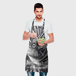 Фартук кулинарный Art skull in metropolis - ai art fantasy, цвет: 3D-принт — фото 2