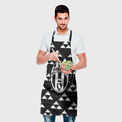 Фартук кулинарный Juventus геометрия треугольники, цвет: 3D-принт — фото 2