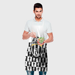 Фартук кулинарный Juventus болельщики паттерн, цвет: 3D-принт — фото 2